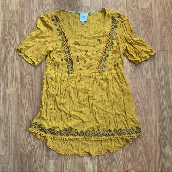 Knox Rose Women’s Top Blouse Small Embroidered Frill - Picture 1 of 6